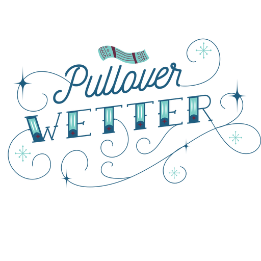 Pullover wetter lettering PNG Design