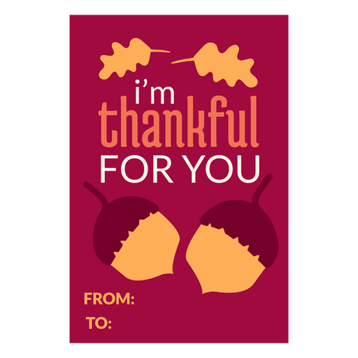 Thanksgiving cards acorns PNG Design