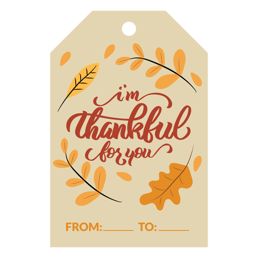 Thanksgiving cards leaves PNG Design