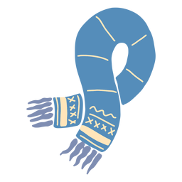 Bufanda azul invierno Transparent PNG