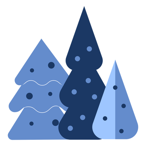 Download Winter blue trees flat - Transparent PNG & SVG vector file