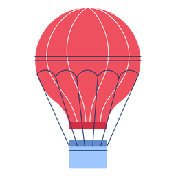 Winter hot air ballon flat Winter hot air ballon flat