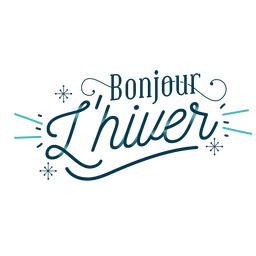 Winter lettering bonjour lhiver PNG Design