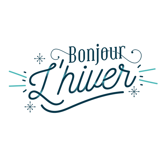 Winter Schriftzug bonjour lhiver PNG-Design