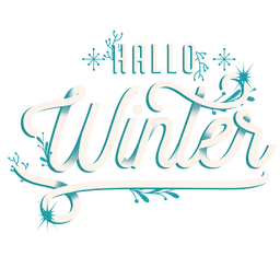 Winter lettering hello winter gradient PNG Design Transparent PNG