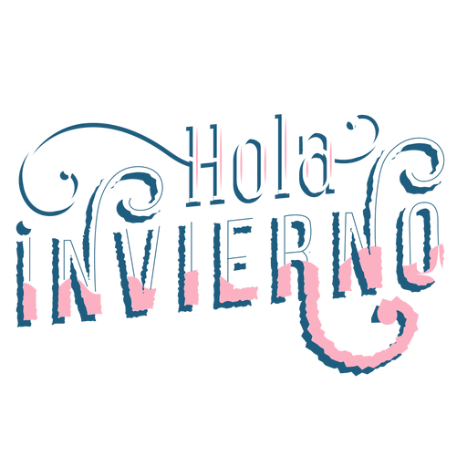 Letras de invierno hola invierno Diseño PNG