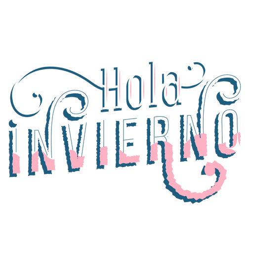 Winter lettering hola invierno PNG Design