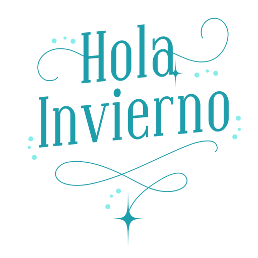 Winter lettering hola invierno blue PNG Design