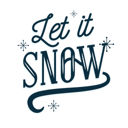 Letras de invierno déjalo nevar oscuro Diseño PNG