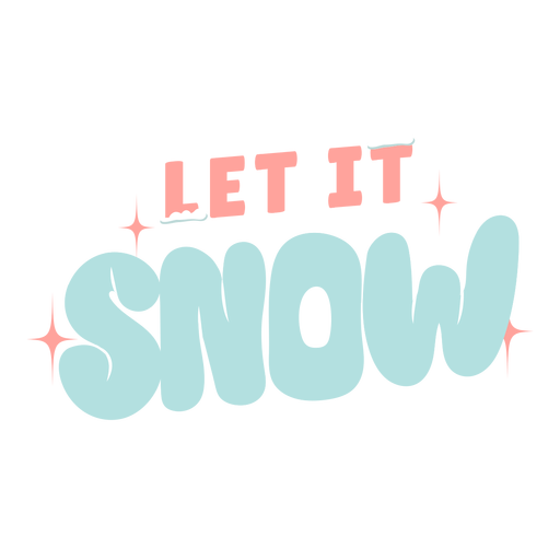 Winterbeschriftung ließ es Pastell schneien PNG-Design
