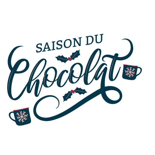 Letras de inverno saison du chocolat Desenho PNG