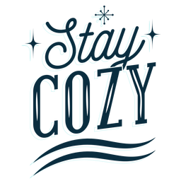Winter lettering stay cozy dark  PNG Design