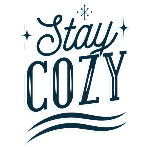 Winter lettering stay cozy dark - Transparent PNG & SVG vector file