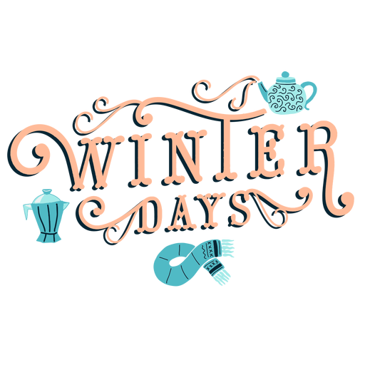 Letras de invierno días de invierno Diseño PNG