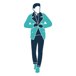 Personagem de vista frontal do homem inverno Desenho PNG