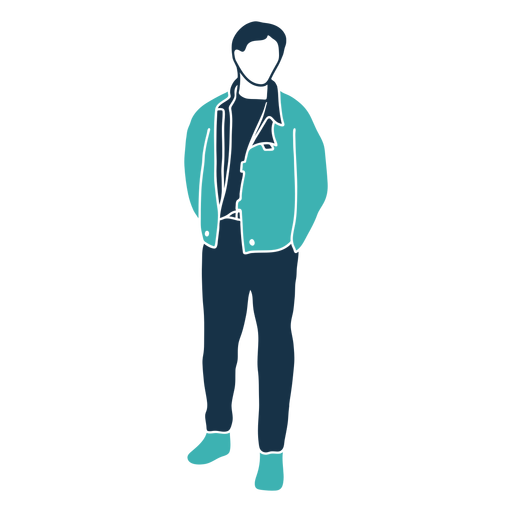 Personagem de casaco homem de inverno Desenho PNG