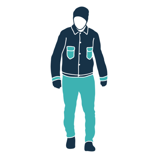 Download Winter man jacket hat character - Transparent PNG & SVG vector file