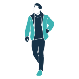 Personagem de três quartos do homem do inverno Desenho PNG