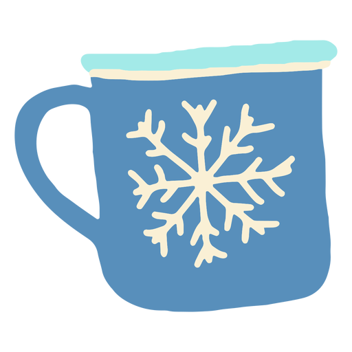 Winter mug flat winter mug PNG Design