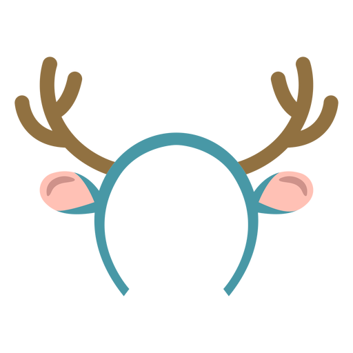 Winter reindeer headband flat PNG Design