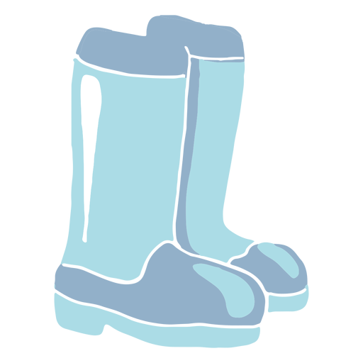 Winter rubber boots flat PNG Design