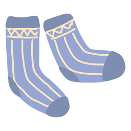 Calcetines de invierno planos Diseño PNG