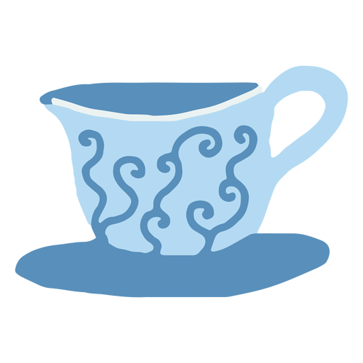 Winter teacup flat PNG Design