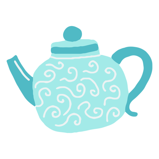 Winter teapot flat PNG Design