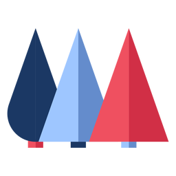Winter trees flat PNG Design