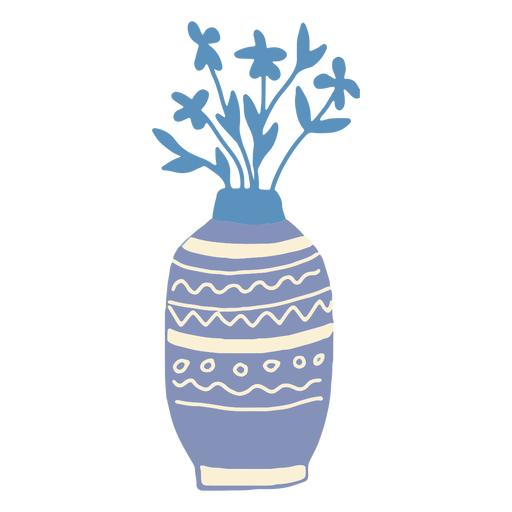 Winter vase flat PNG Design