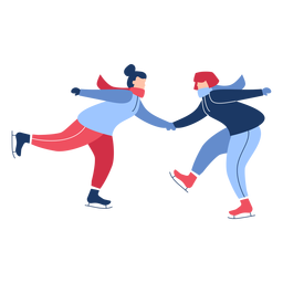 Patins de gelo mulheres inverno plana Desenho PNG