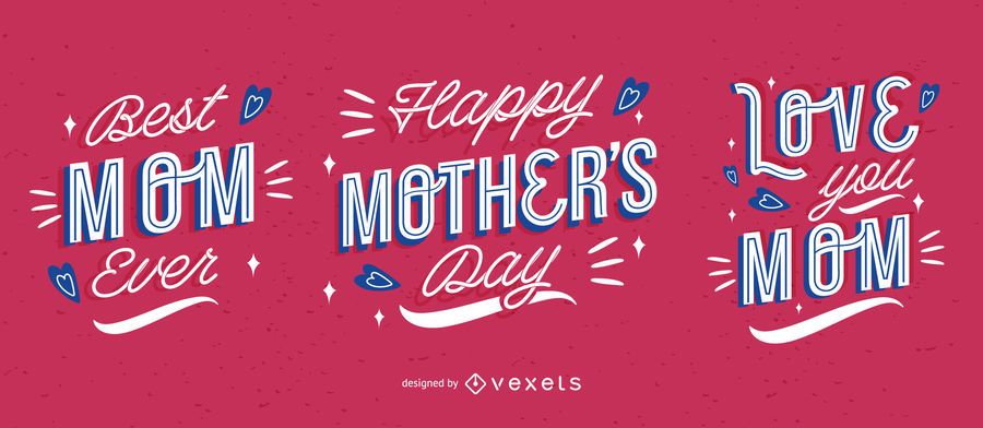 Paquete de letras del día de la madre feliz Paquete de letras del día de la madre feliz