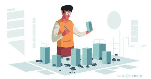 Urbanist Man Character Design
