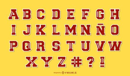 Football Alphabet Letter Pack