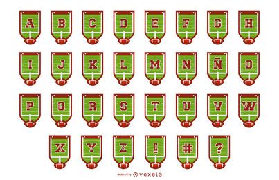Fußball Alphabet Banner Letter Pack