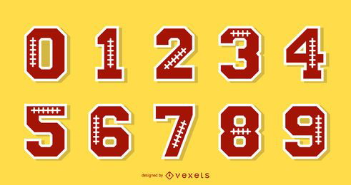 Football Alphabet Number Set