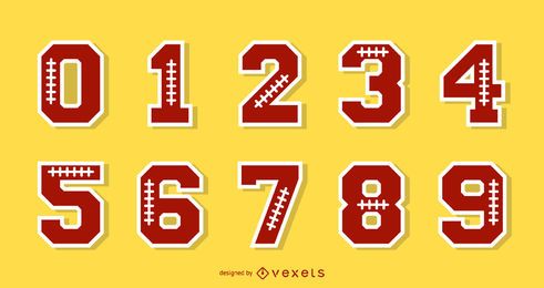 Fußball Alphabet Nummer Set