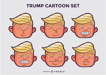 Pacote de personagem de desenho animado de cabeça de trunfo Pacote de personagem de desenho animado de cabeça de trunfo
