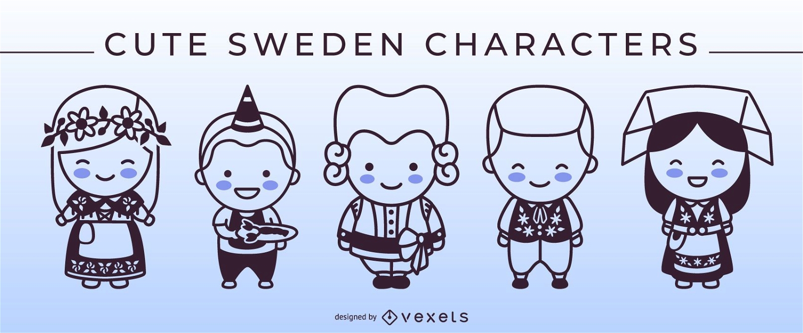 Stroke Style Sweden Character Pack