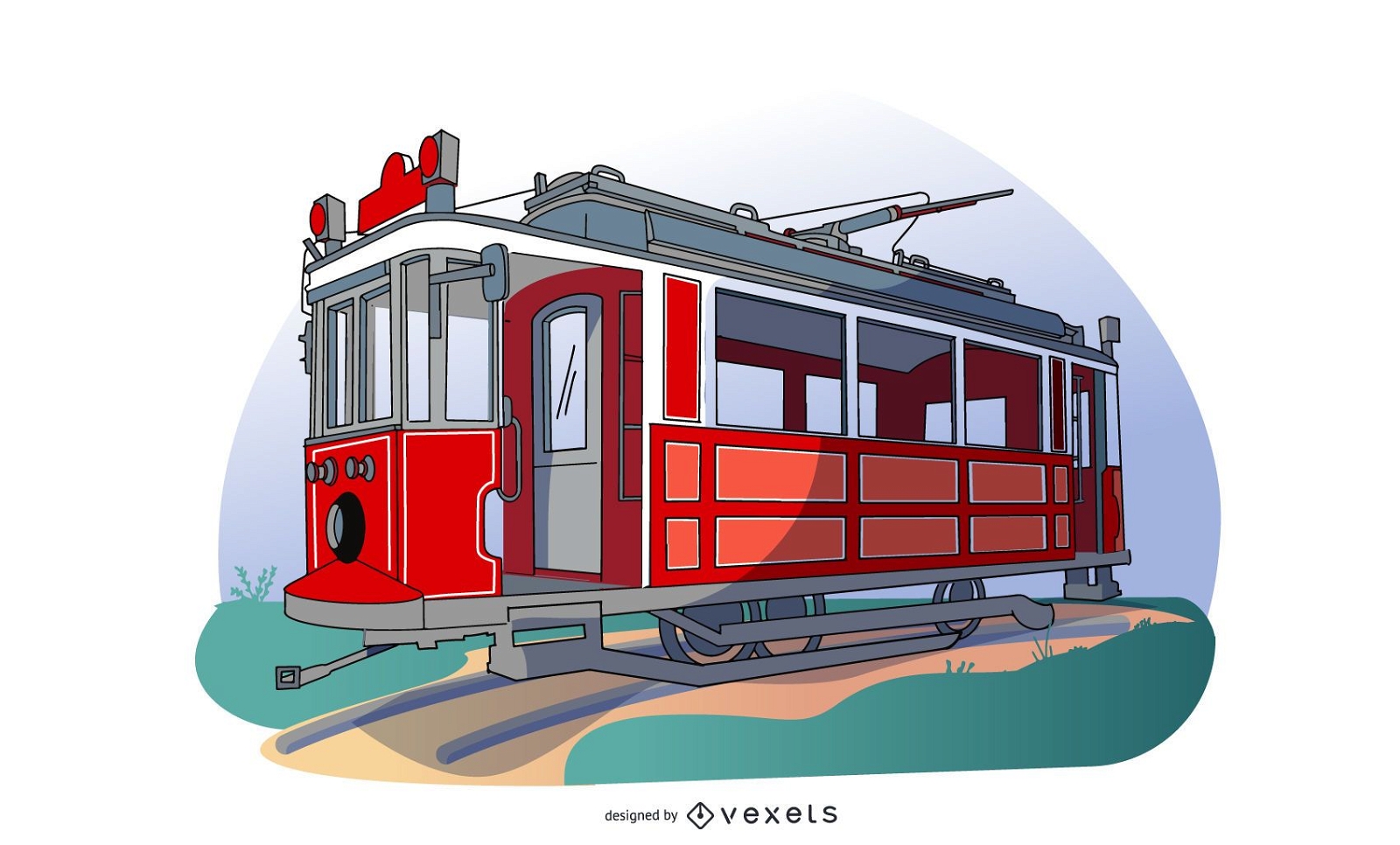 Trolley-Wagen-Transport-Illustration