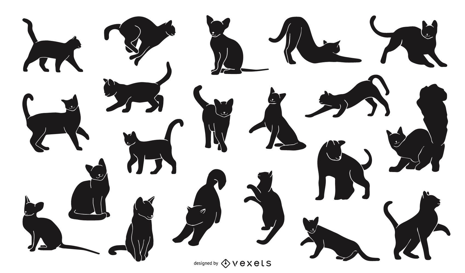 Cat Silhouette Design Pack