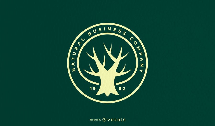 Diseño de logotipo de cita de árbol Diseño de logotipo de cita de árbol