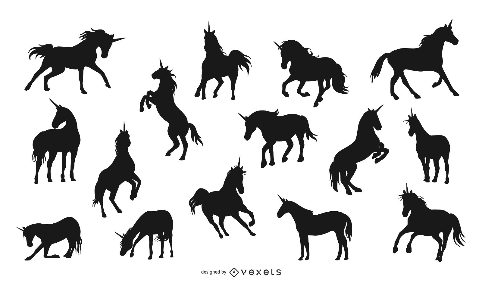 Unicorn silhouette collection