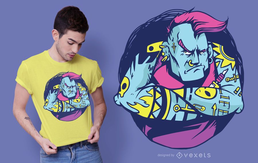 Diseño de camiseta de artista del tatuaje Diseño de camiseta de artista del tatuaje