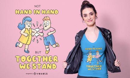 Juntos destacamos el diseño de la camiseta Juntos destacamos el diseño de la camiseta