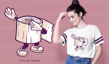 Dabbing diseño de camiseta de papel higiénico. Dabbing diseño de camiseta de papel higiénico.