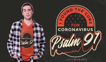 Cure for coronavirus t-shirt design