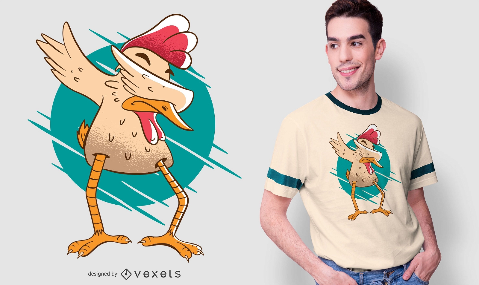 Design de camisetas Dabbing Chicken