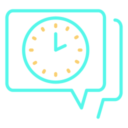 Icono de burbuja de discurso de reloj analógico Transparent PNG