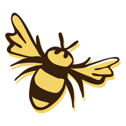 Bee flying hand drawn PNG Design